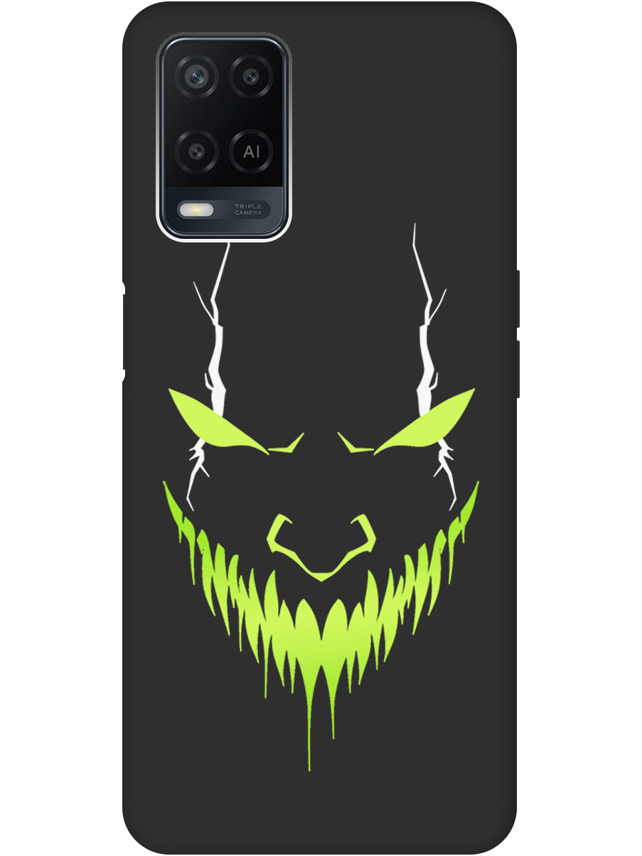 

Силиконовый чехол на Oppo A54 с принтом "Evil Face" матовый черный, Черный;белый;зеленый, 726147151