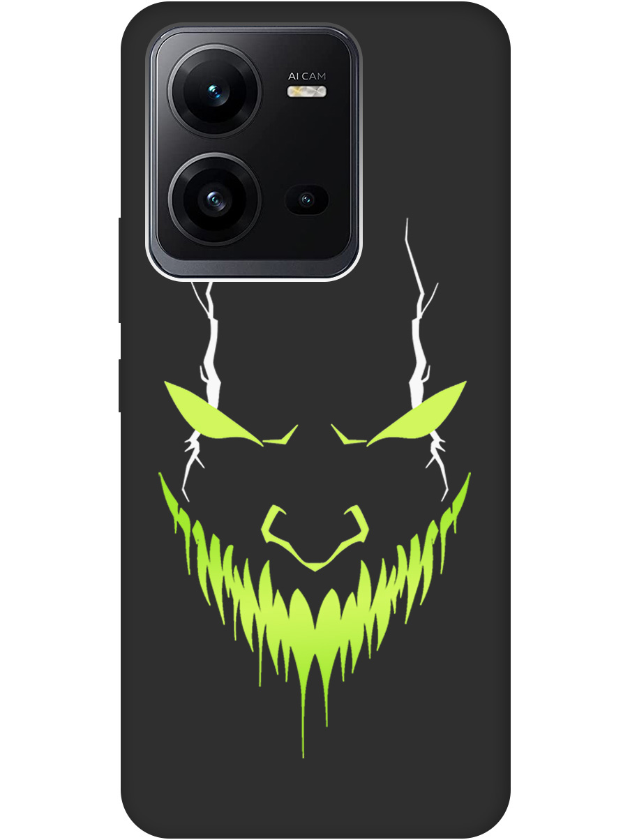 

Силиконовый чехол на Vivo V25 5G/V25e с принтом "Evil Face" матовый черный, Черный;белый;зеленый, 766399751