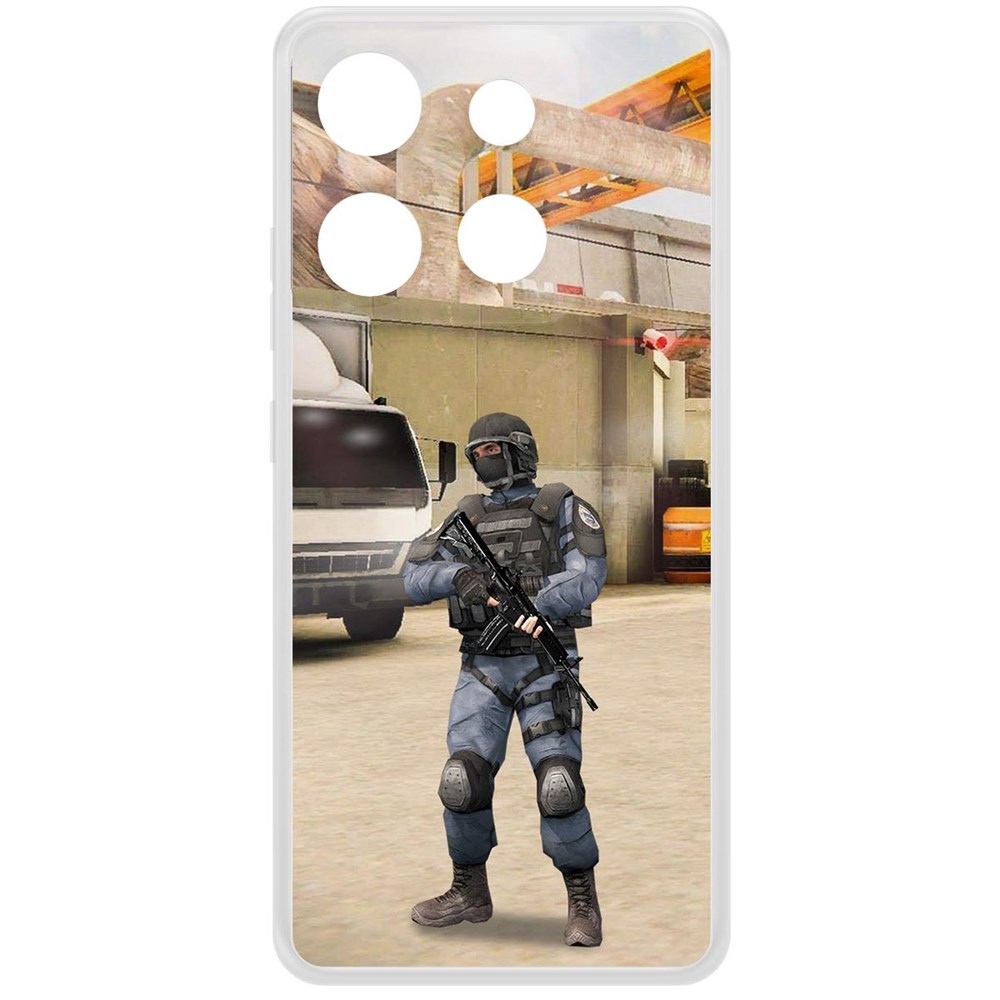 

Чехол-накладка Krutoff Clear Case Cтандофф 2 (Standoff 2) - GIGN для INFINIX Smart 7 HD, Прозрачный