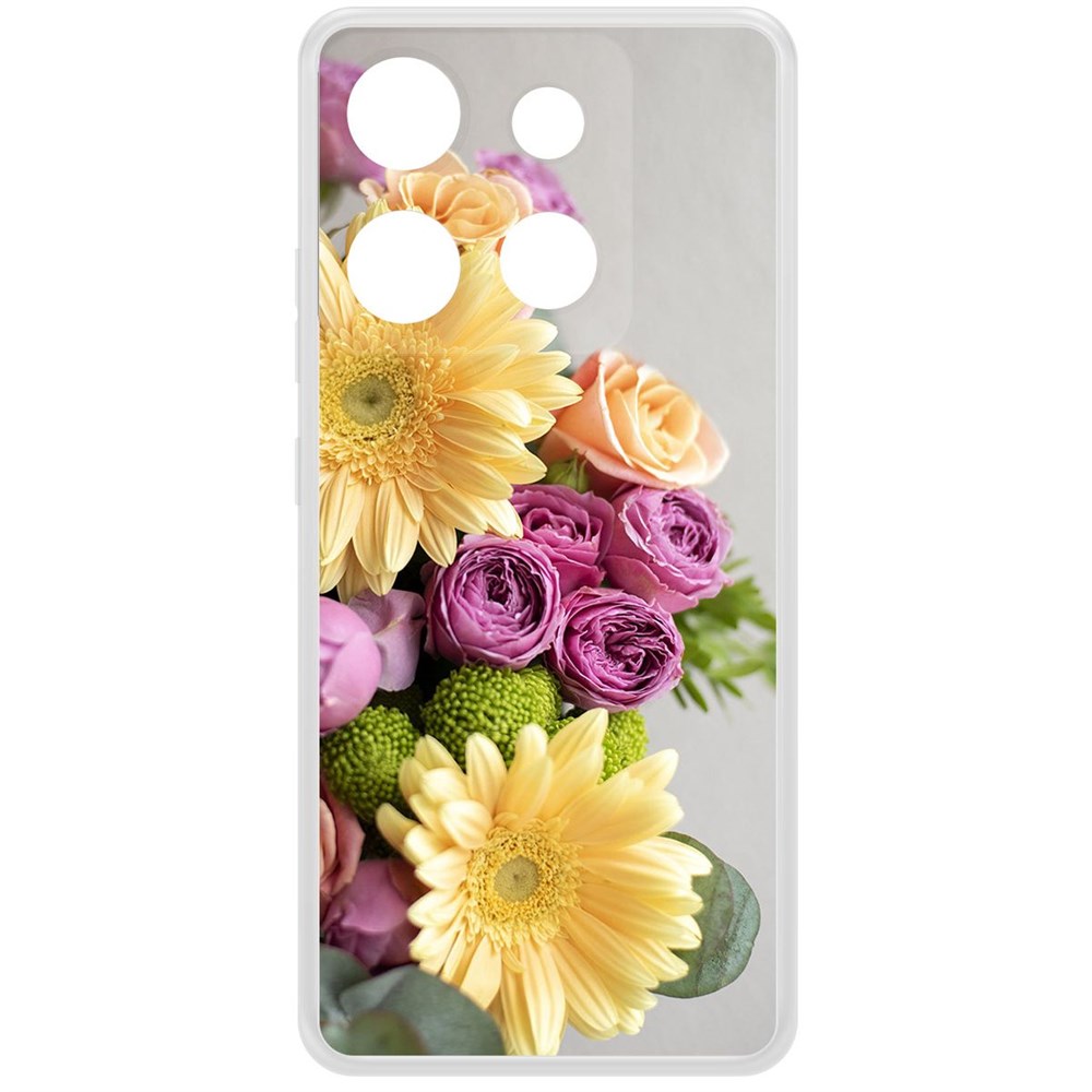 

Чехол-накладка Krutoff Clear Case Букет для Infinix Smart 7 HD, Прозрачный