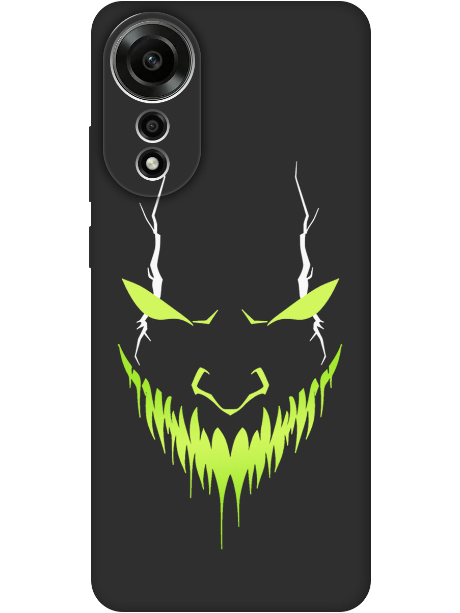 

Силиконовый чехол на Oppo A78 4G с принтом "Evil Face" матовый черный, Черный;белый;зеленый, 782630051