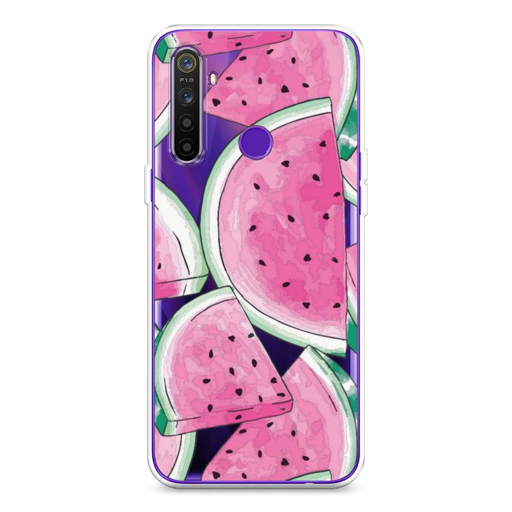 

Чехол Awog на Realme 5 "Акварельные арбузы", Разноцветный, 251550-10