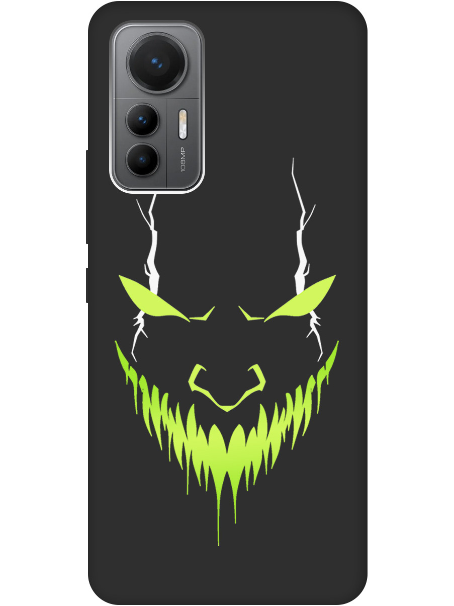 

Силиконовый чехол на Xiaomi 12 Lite с принтом "Evil Face" матовый черный, Черный;белый;зеленый, 740133351