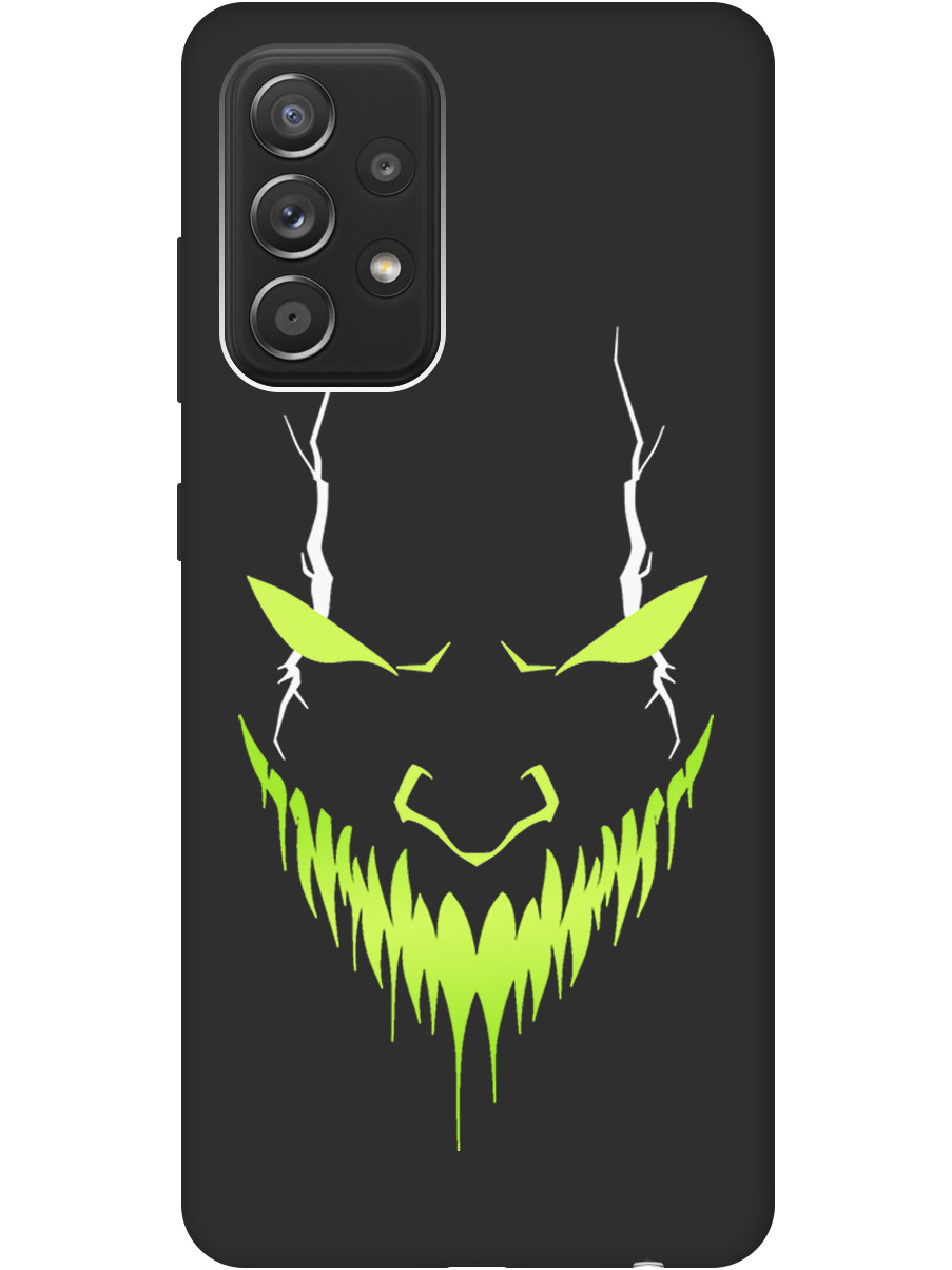 

Силиконовый чехол на Samsung Galaxy A52 с принтом "Evil Face" матовый черный, Черный;белый;зеленый, 724990151