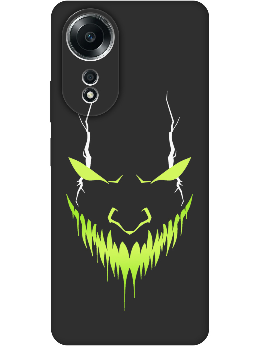 

Силиконовый чехол на Oppo A58 4G с принтом "Evil Face" матовый черный, Черный;белый;зеленый, 782629451