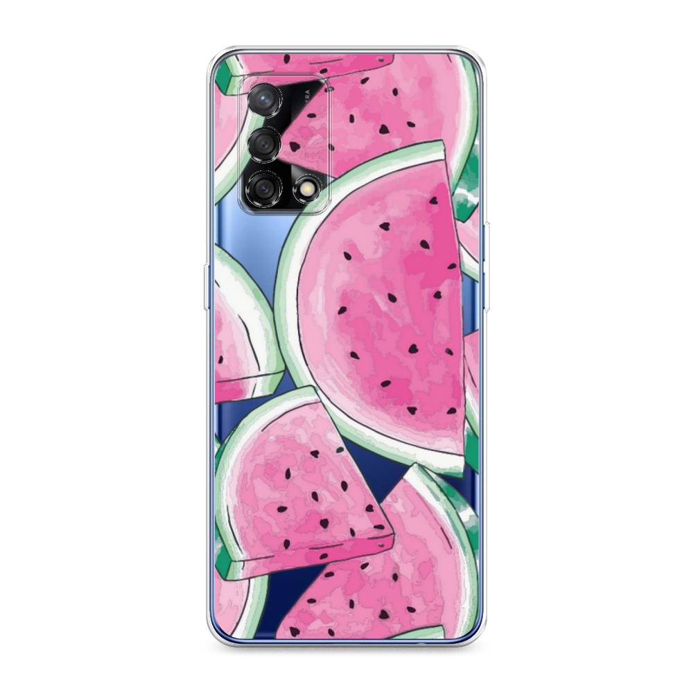 

Чехол Awog на OPPO A74 4G/F19 "Акварельные арбузы", Разноцветный, 256050-10