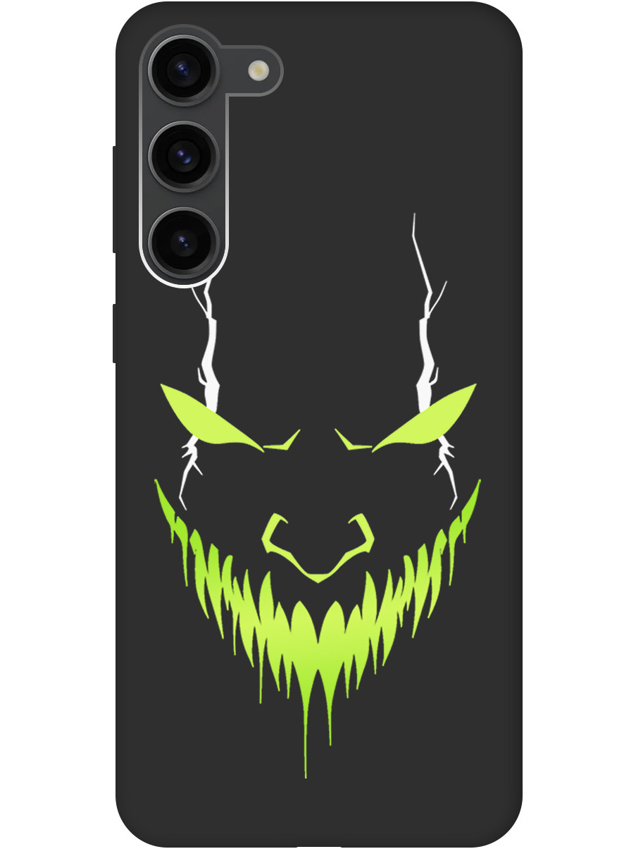 

Силиконовый чехол на Samsung Galaxy S23+ с принтом "Evil Face" матовый черный, Черный;белый;зеленый, 767959351