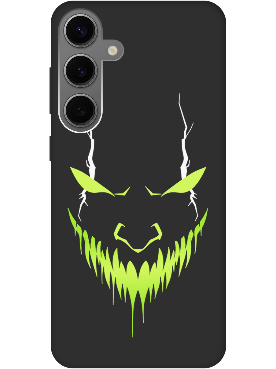 

Силиконовый чехол на Samsung Galaxy S24+ с принтом "Evil Face" матовый черный, Черный;белый;зеленый, 779824651