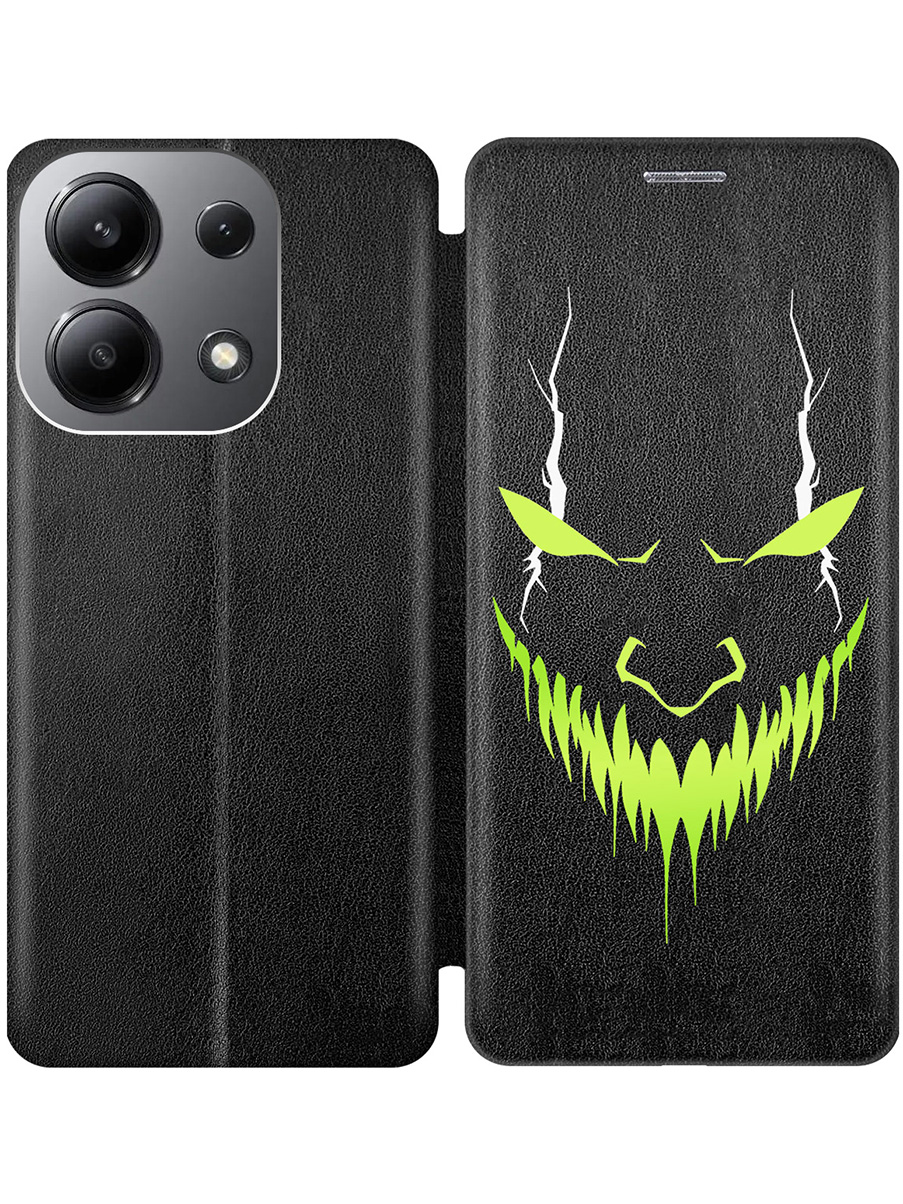 

Чехол-книжка на Xiaomi Redmi Note 13 4G с принтом "Evil Face" черный, Черный;белый;зеленый, 782622851