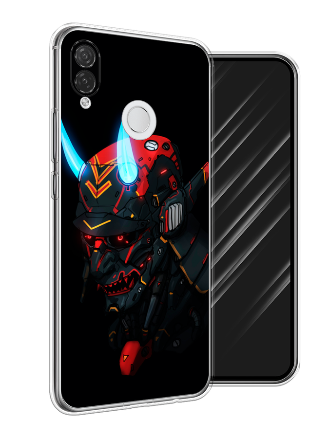 

Чехол Awog на Huawei P Smart Plus "Неоновый самурай", Черный;красный;голубой, 68250-6