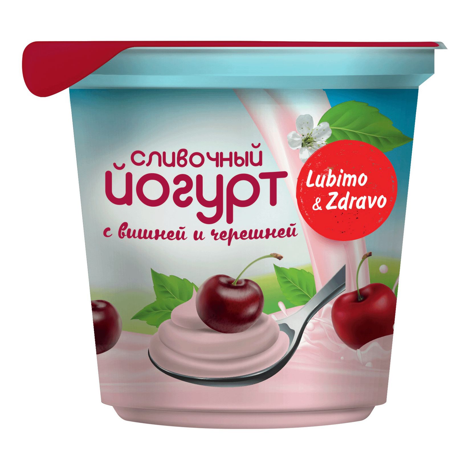 

Йогурт Lubimo & Zdravo с вишней и черешней 5% 230 г