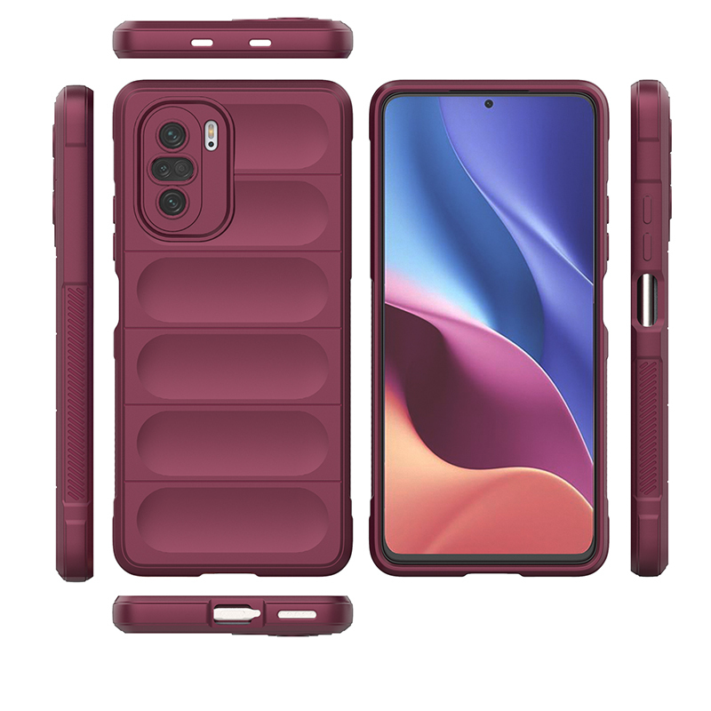 

Чехол Flexible Case для Xiaomi Poco F3 (бордовый), Серый