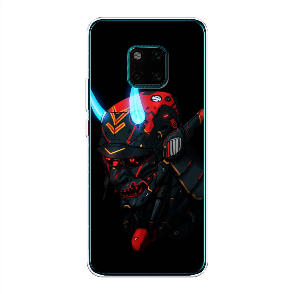 

Чехол Awog на Huawei Mate 20 Pro "Неоновый самурай", Черный;красный;голубой, 67050-6