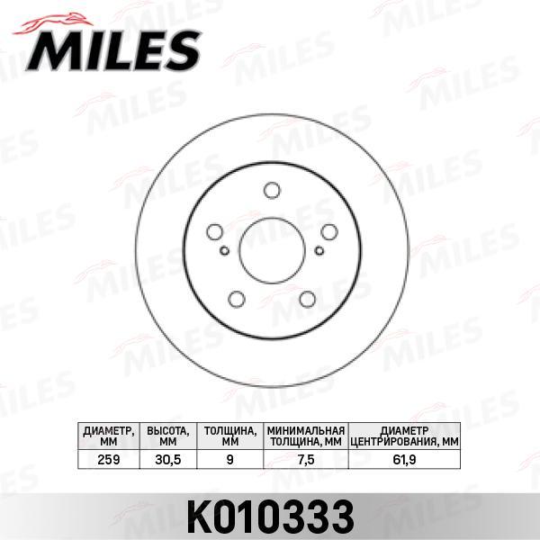 

Тормозной диск Miles K010333