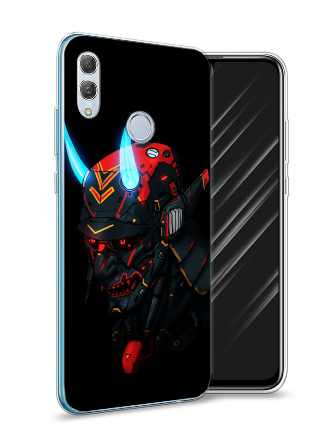 

Чехол Awog на Honor 10 Lite "Неоновый самурай", Черный;красный;голубой, 67550-6