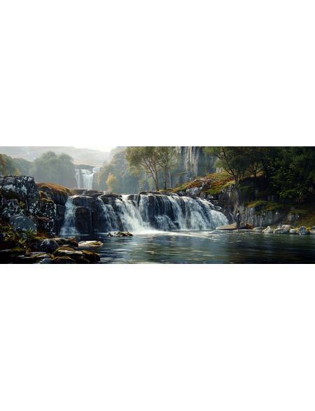 

Алмазная мозаика без подрамника Горный водопад, 100x35 см, 50 цветов, 86383, НА-022