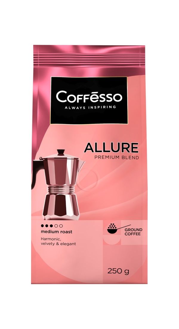 Кофе Coffesso Allure смесь арабики и робусты в зернах 250 г