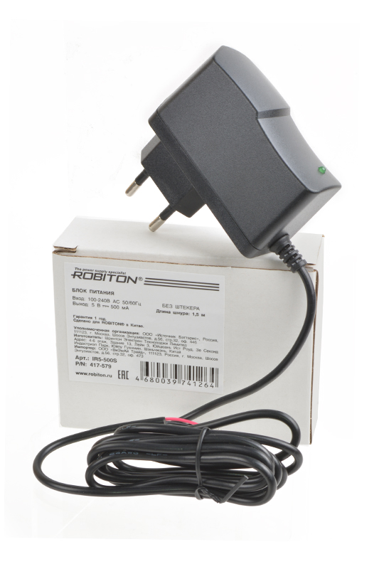 фото Блок питания robiton ir5-500s 5v-0.5a