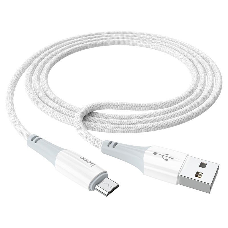 

Кабель Hoco X70 USB - micro USB, 2.4 А, 1 м, белый, X70 Ferry