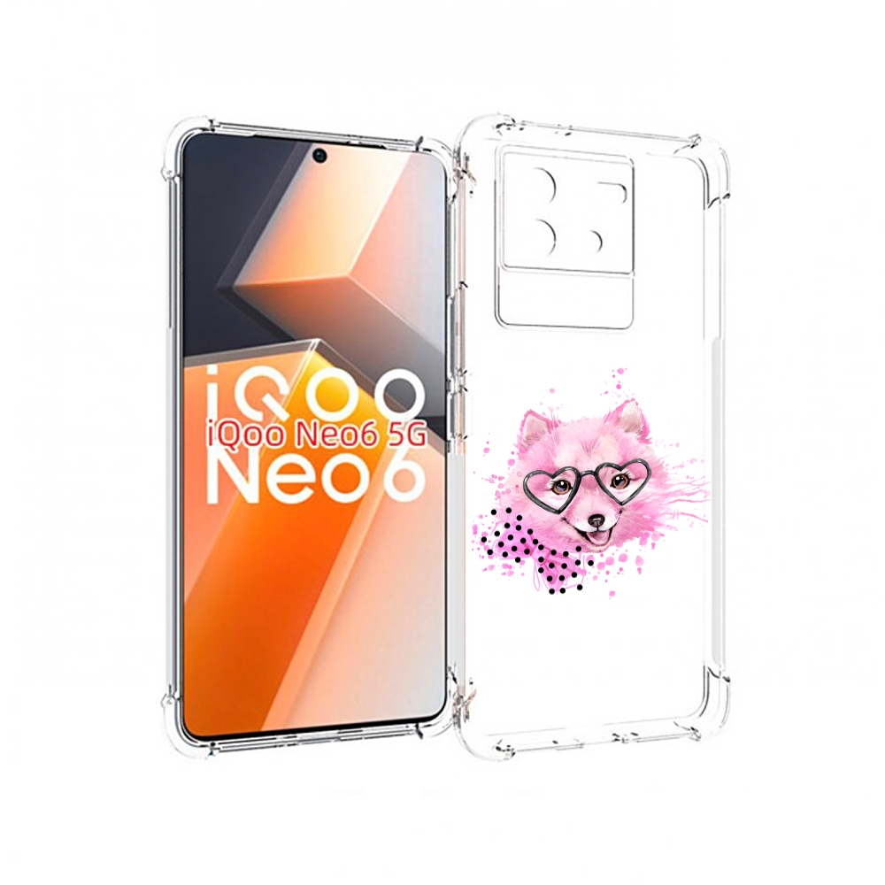 

Чехол MyPads розовый волченок для Vivo iQoo Neo 6 5G, Прозрачный, Tocco