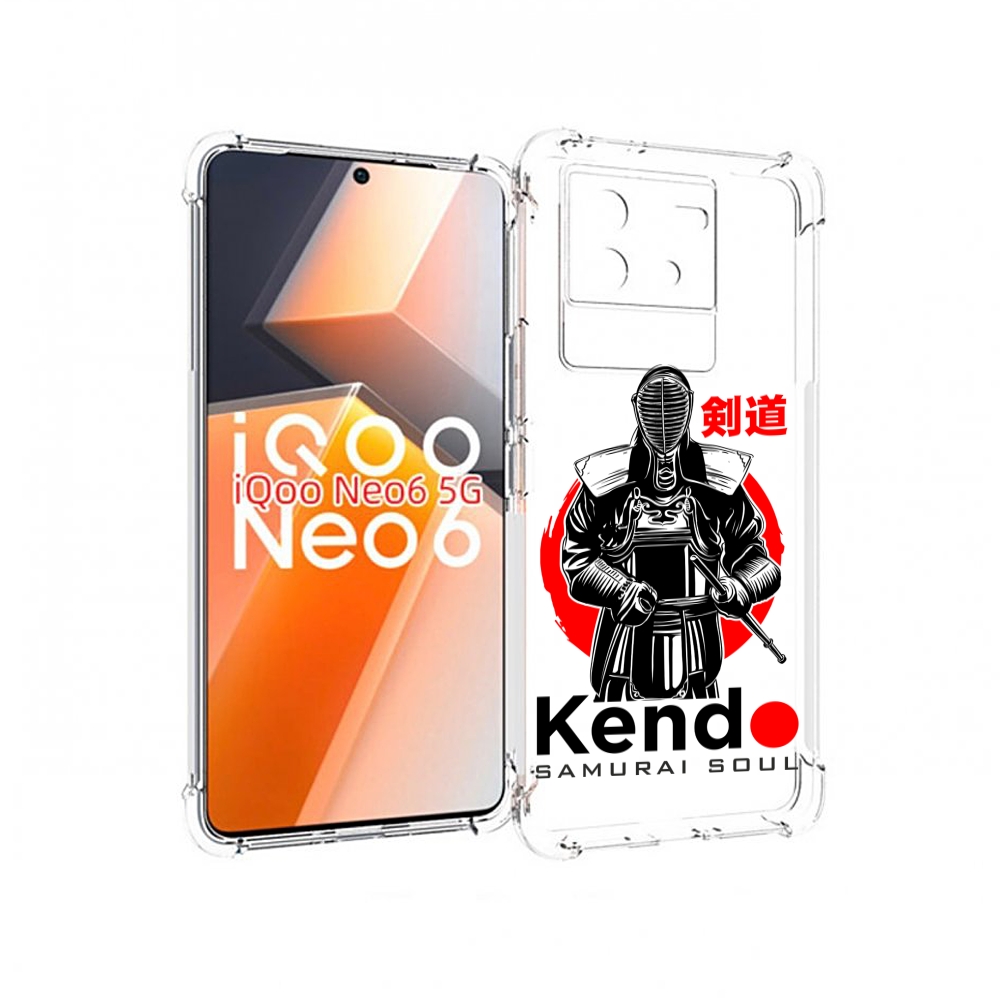 

Чехол MyPads рисованый самурай для Vivo iQoo Neo 6 5G, Прозрачный, Tocco