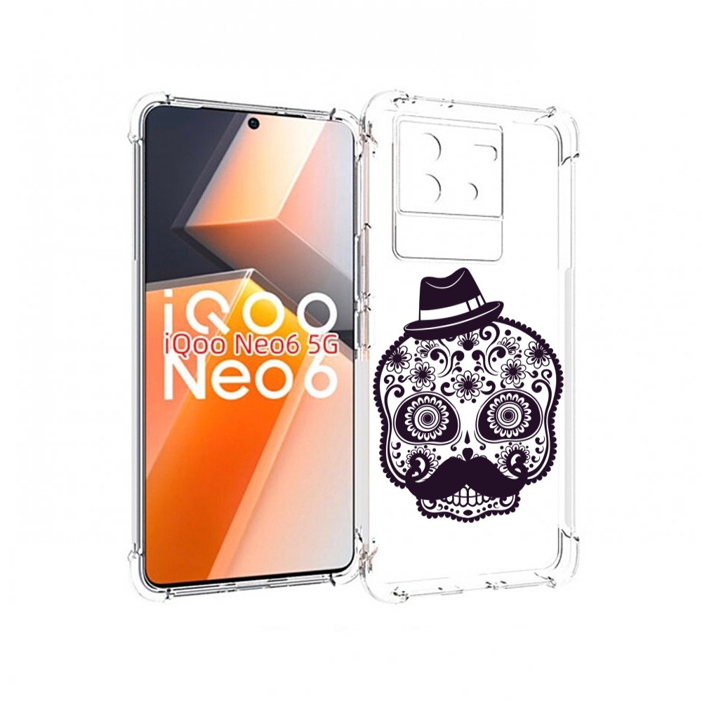 

Чехол MyPads разрисованный скелет для Vivo iQoo Neo 6 5G, Прозрачный, Tocco