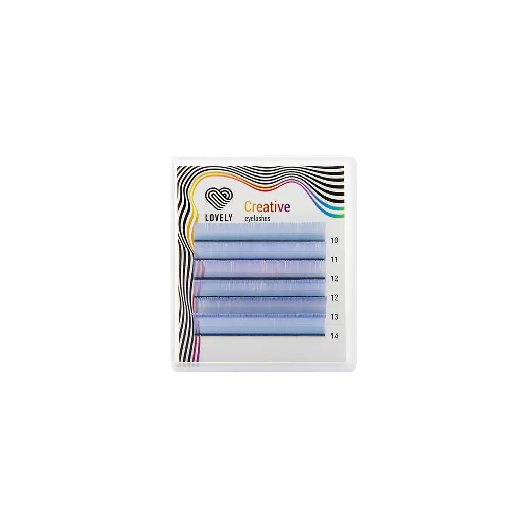 

Ресницы Lovely светло-голубые light blue мини 6 линий C 0.07 10-14 мм, Синий