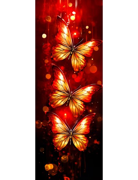 

Алмазная мозаика на подрамнике Три бабочки, 40x14 см, 40 цветов, 86291, ПНА-015