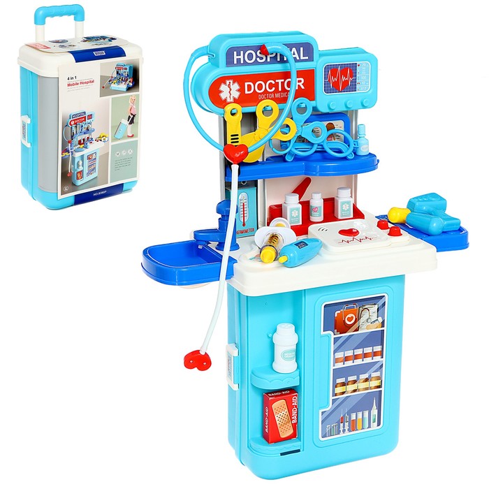 

Игровой набор Доктор, 9755004 в чемоданчике с аксессуарами, Разноцветный