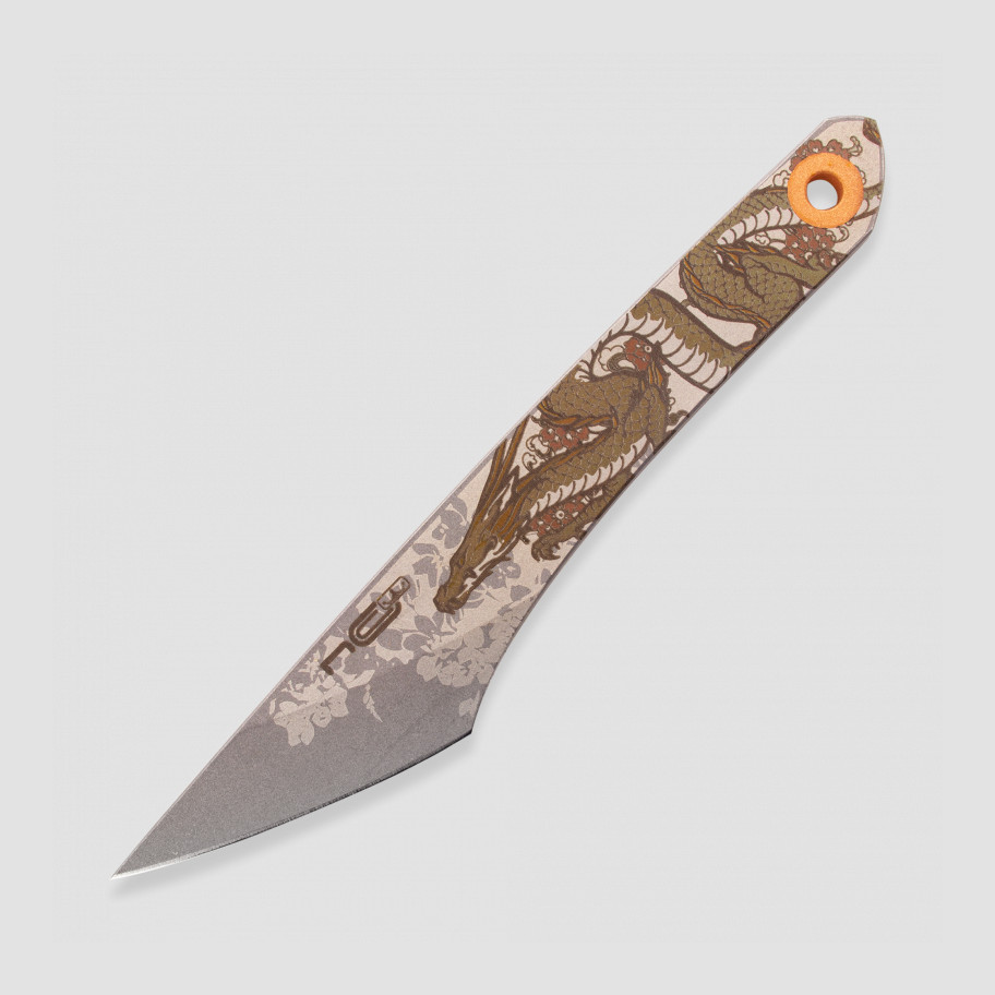 Нож с фиксированным клинком, N.C. CUSTOM, Koi, 3,4 см