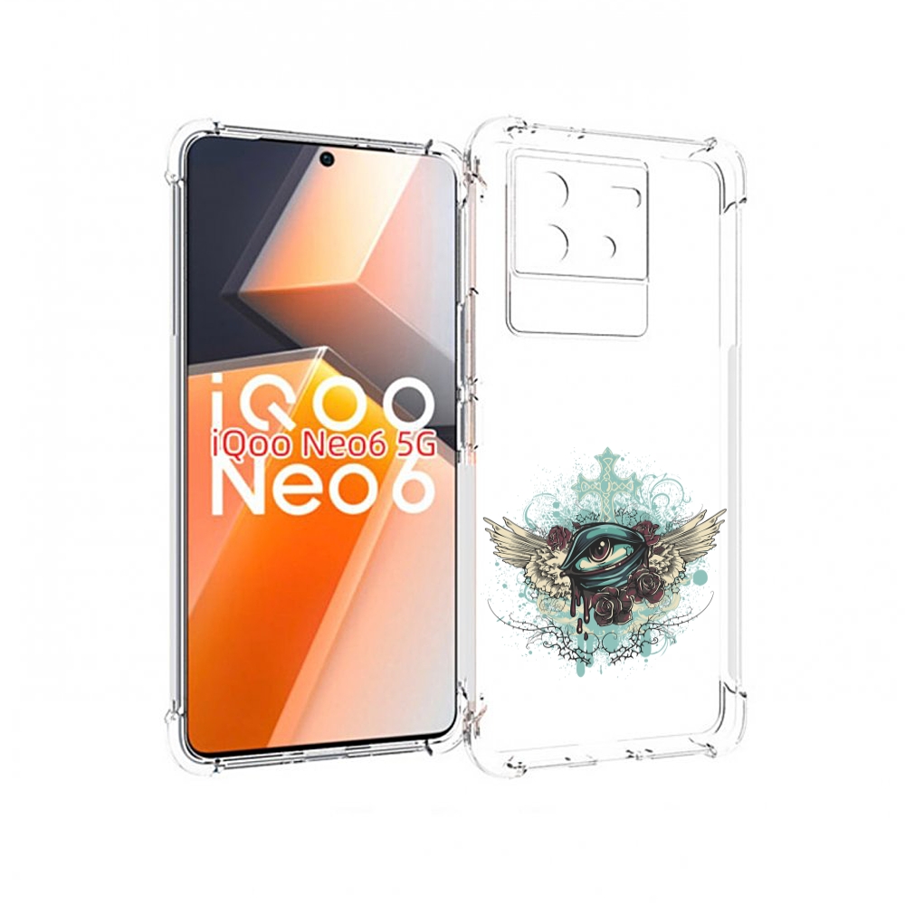 

Чехол MyPads плачущий глаз с крыльями для Vivo iQoo Neo 6 5G, Прозрачный, Tocco