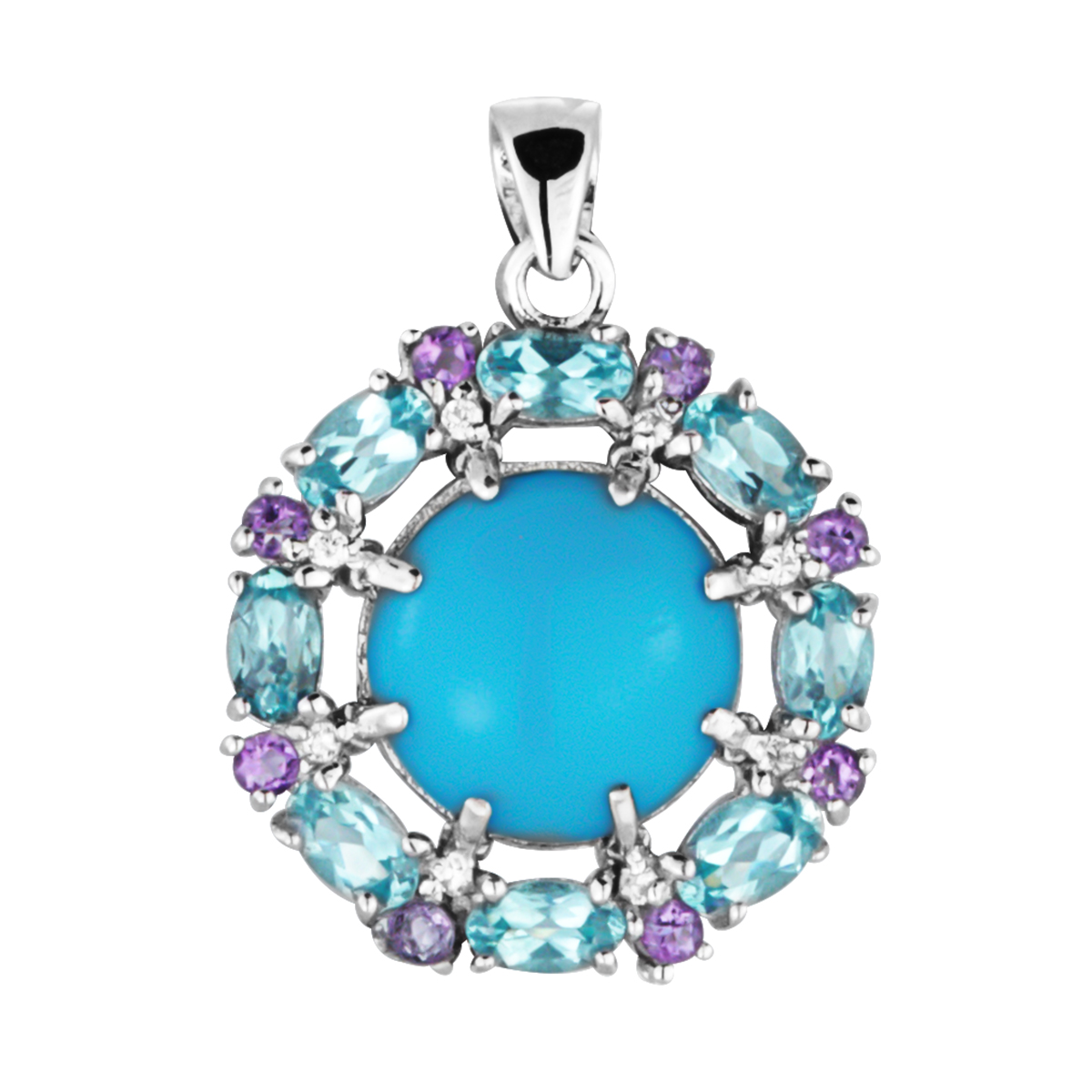 

Подвеска женская Balex Jewellery 3457930032 из серебра, бирюза/аметист, 3457930032