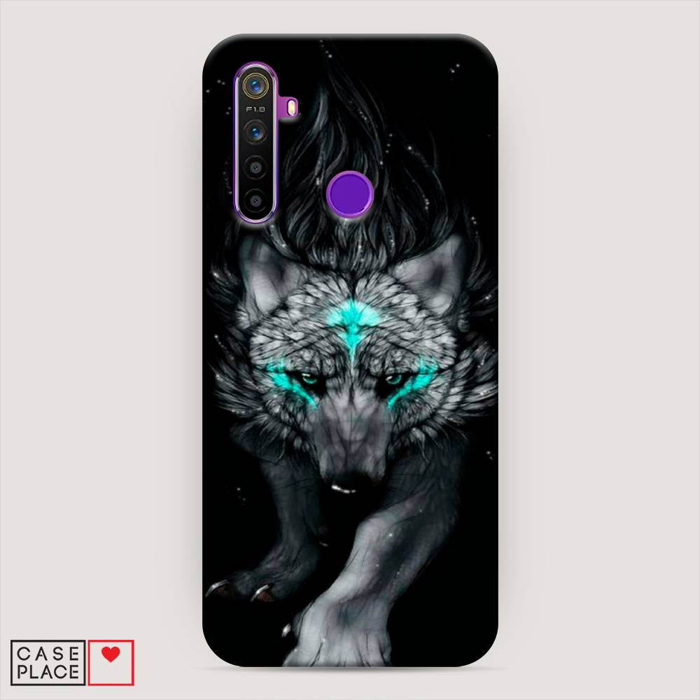

Пластиковый чехол "Волшебный волк" на Realme 5, 251520-1