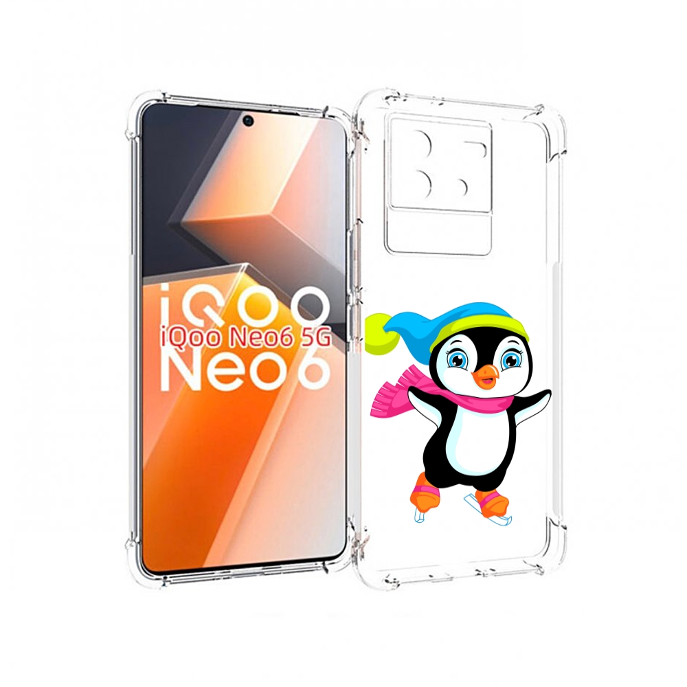 

Чехол MyPads пингвин на коньках для Vivo iQoo Neo 6 5G, Прозрачный, Tocco