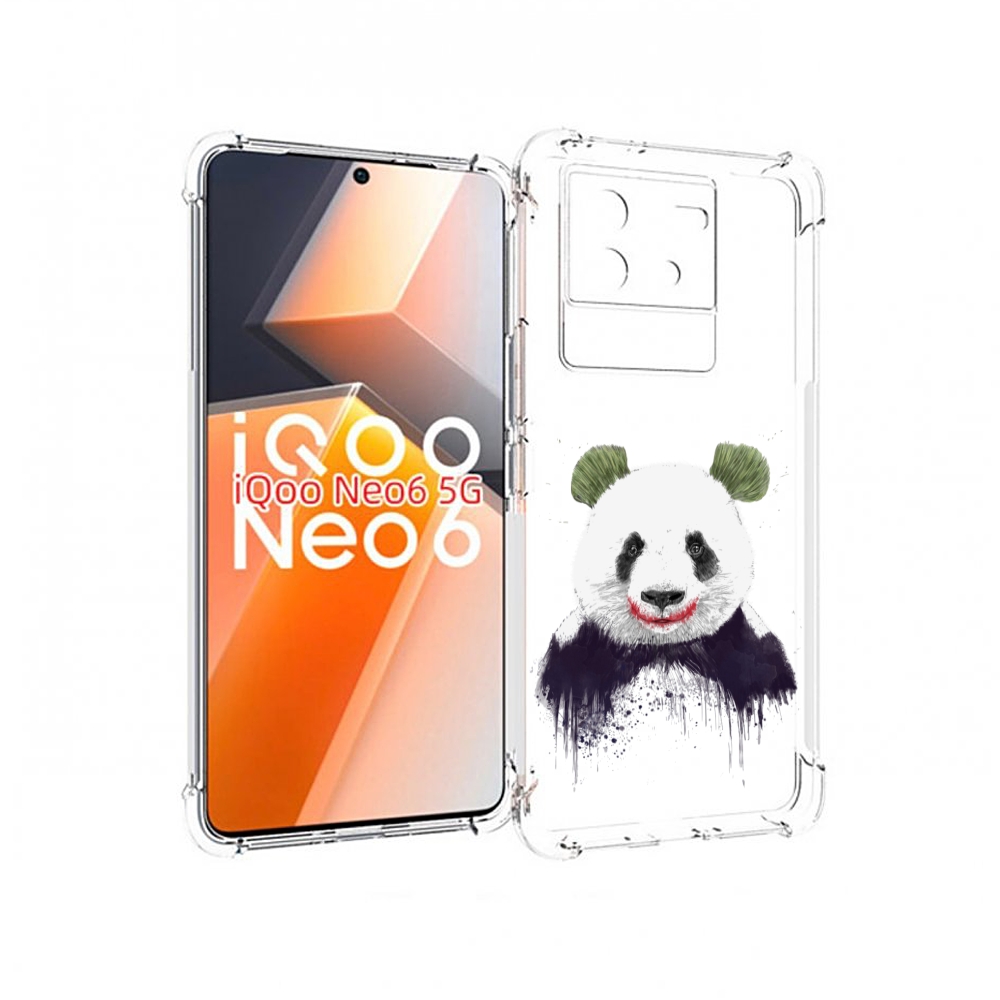 

Чехол MyPads панда джокер для Vivo iQoo Neo 6 5G, Прозрачный, Tocco