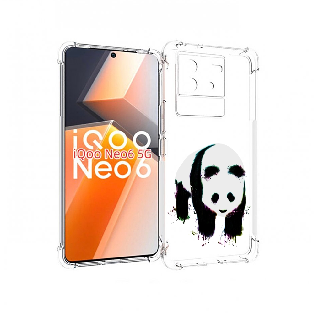 

Чехол MyPads панда в акварели для Vivo iQoo Neo 6 5G, Прозрачный, Tocco