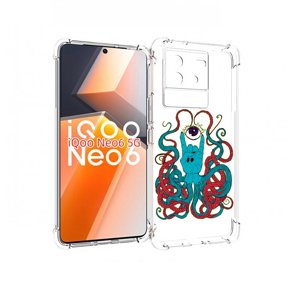 

Чехол MyPads осьминог-рука абстракция для Vivo iQoo Neo 6 5G, Прозрачный, Tocco