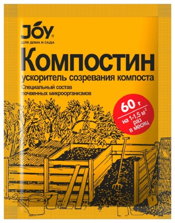 

Ускоритель созревания компоста "Компостин" JOY, 60г (20 шт./кор)