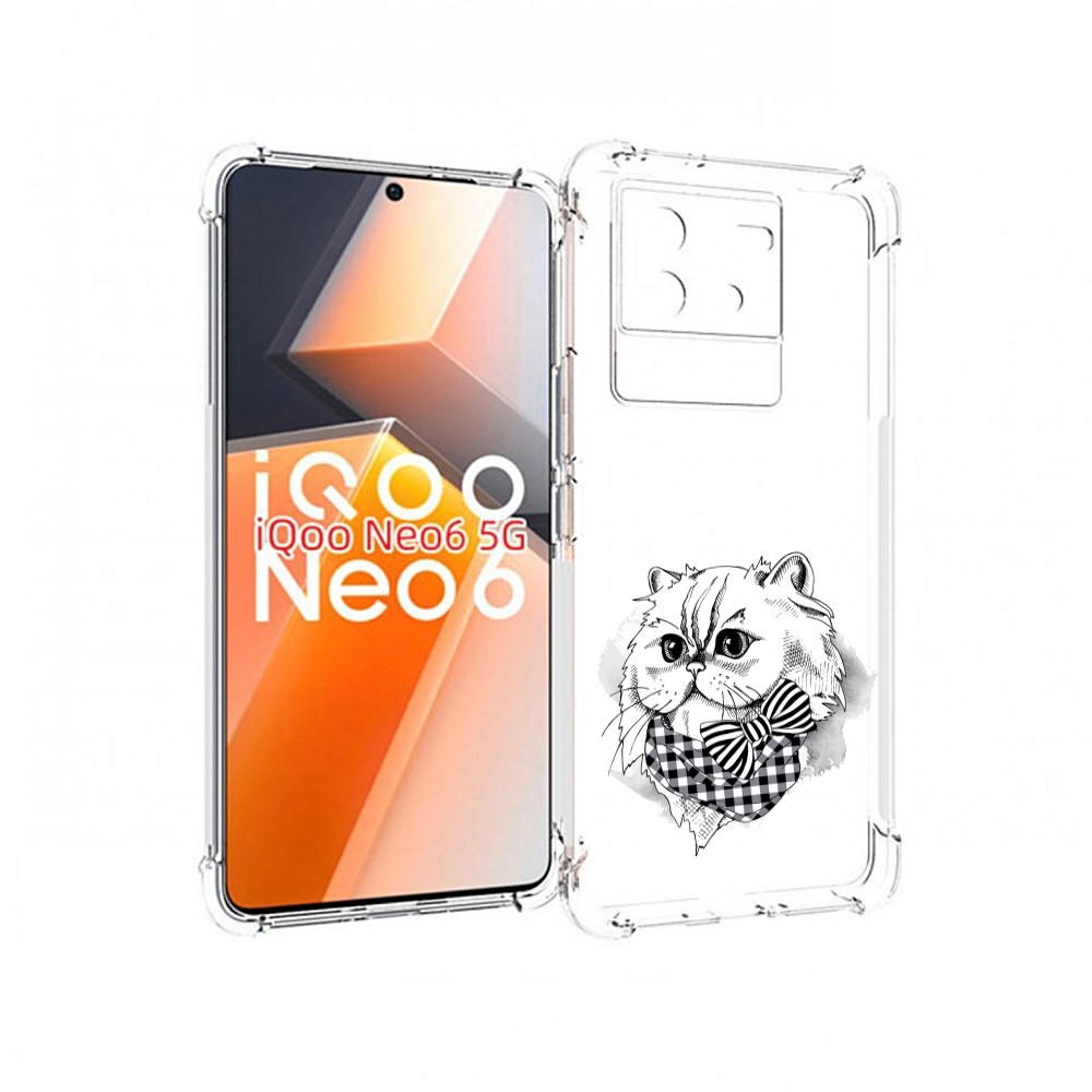 

Чехол MyPads нарисованная красивая кошечка для Vivo iQoo Neo 6 5G, Прозрачный, Tocco