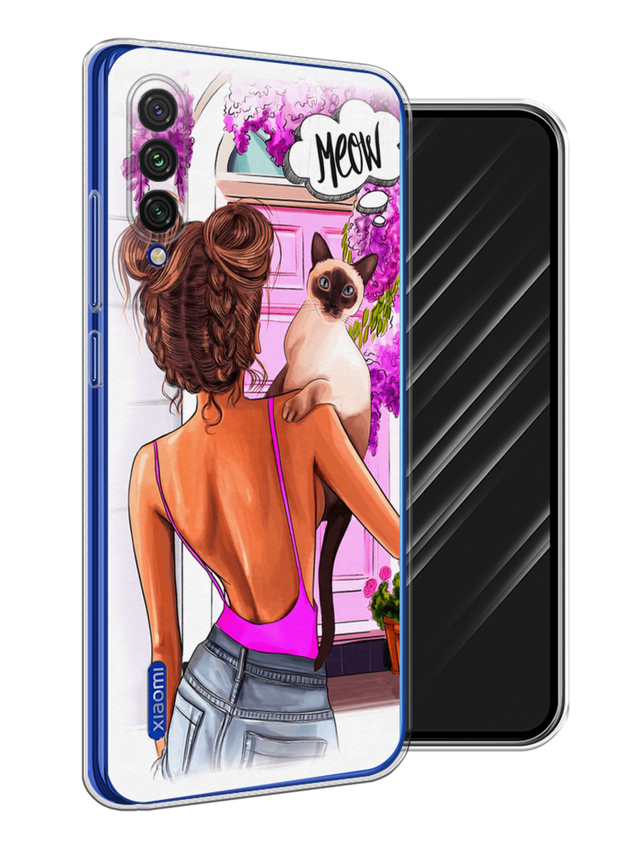 

Чехол Awog на Xiaomi Mi CC9E/Mi A3 "Девушка с кошкой", Разноцветный, 35950-7