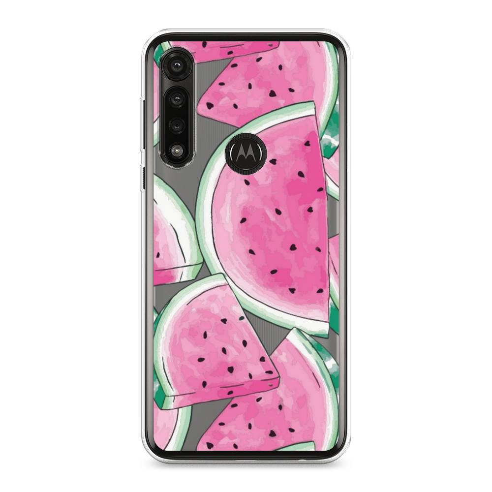 фото Силиконовый чехол "акварельные арбузы" на motorola moto g power 2020 awog