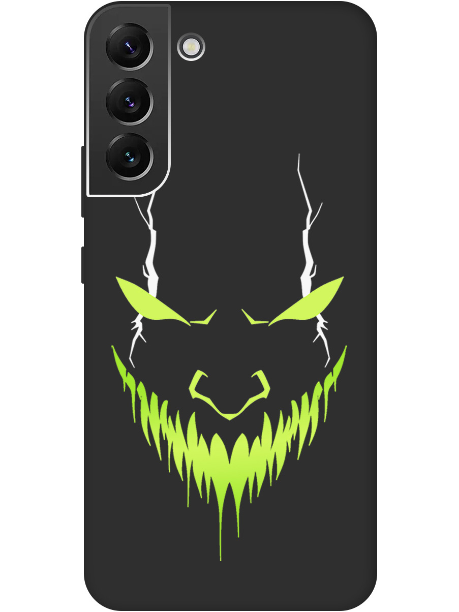 

Силиконовый чехол на Samsung Galaxy S22+ с принтом "Evil Face" матовый черный, Черный;белый;зеленый, 735250051