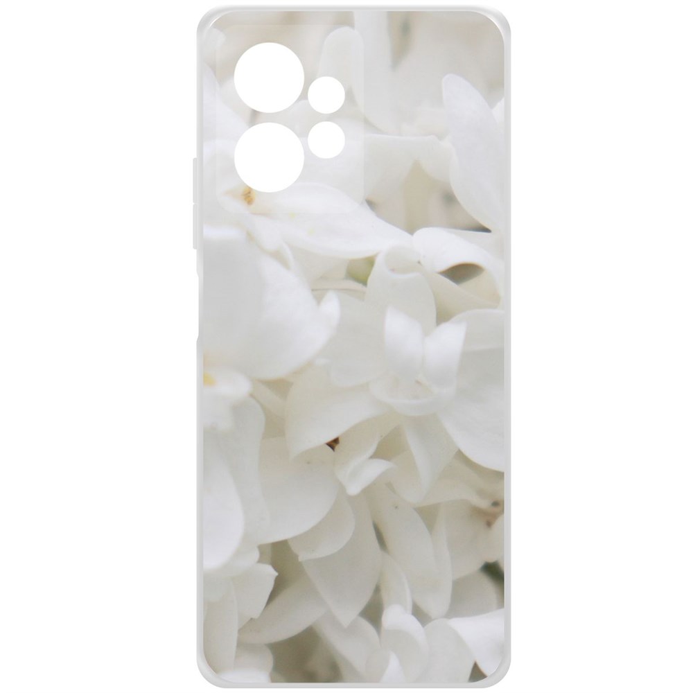 

Чехол-накладка Krutoff Clear Case Белые лилии для Xiaomi Redmi Note 12 4G, Прозрачный