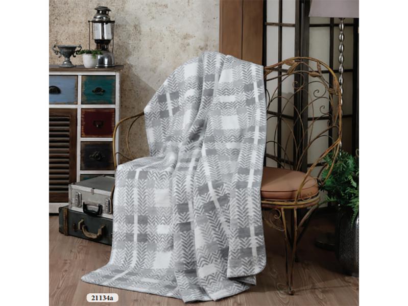 Плед хлопковый Rajtex Зиг-заг деним 200х220