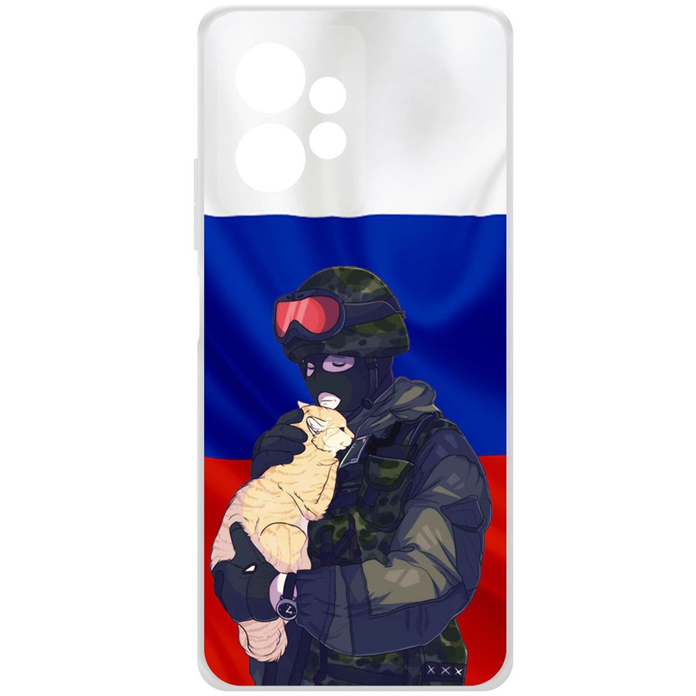 Чехол-накладка Krutoff Clear Case Za Мир для Xiaomi Redmi Note 12 4G