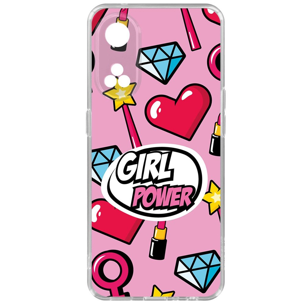 

Чехол-накладка Krutoff Clear Case Girl Power для Oppo Reno8T, Прозрачный