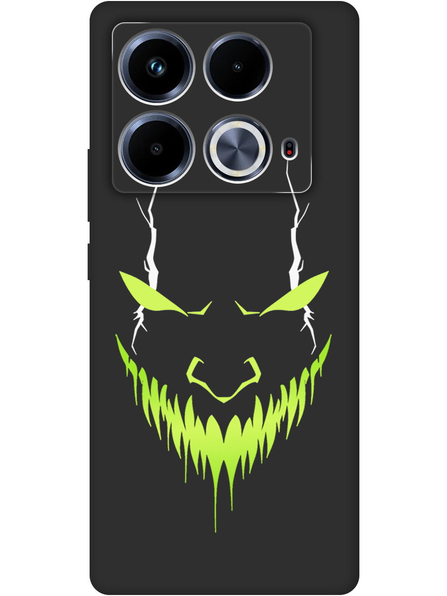 

Силиконовый чехол на Infinix Note 40 с принтом "Evil Face" матовый черный, Черный;белый;зеленый, 782626451