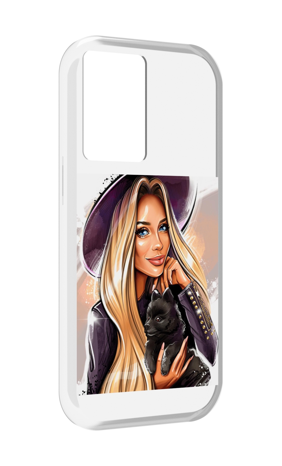 

Чехол MyPads девушка-с-черным-щенком женский для OnePlus Nord N20 SE, Прозрачный, Tocco