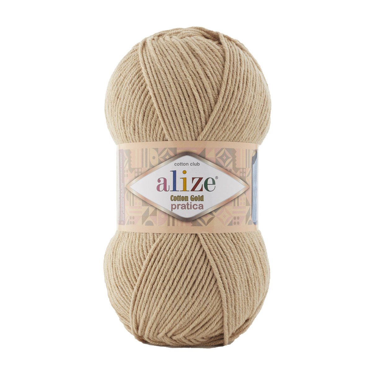 

Пряжа ALIZE Cotton Gold Pratica 100г, 220м (хлопок, акрил) (262 бежевый), 5 мотков, Cotton Gold Pratica