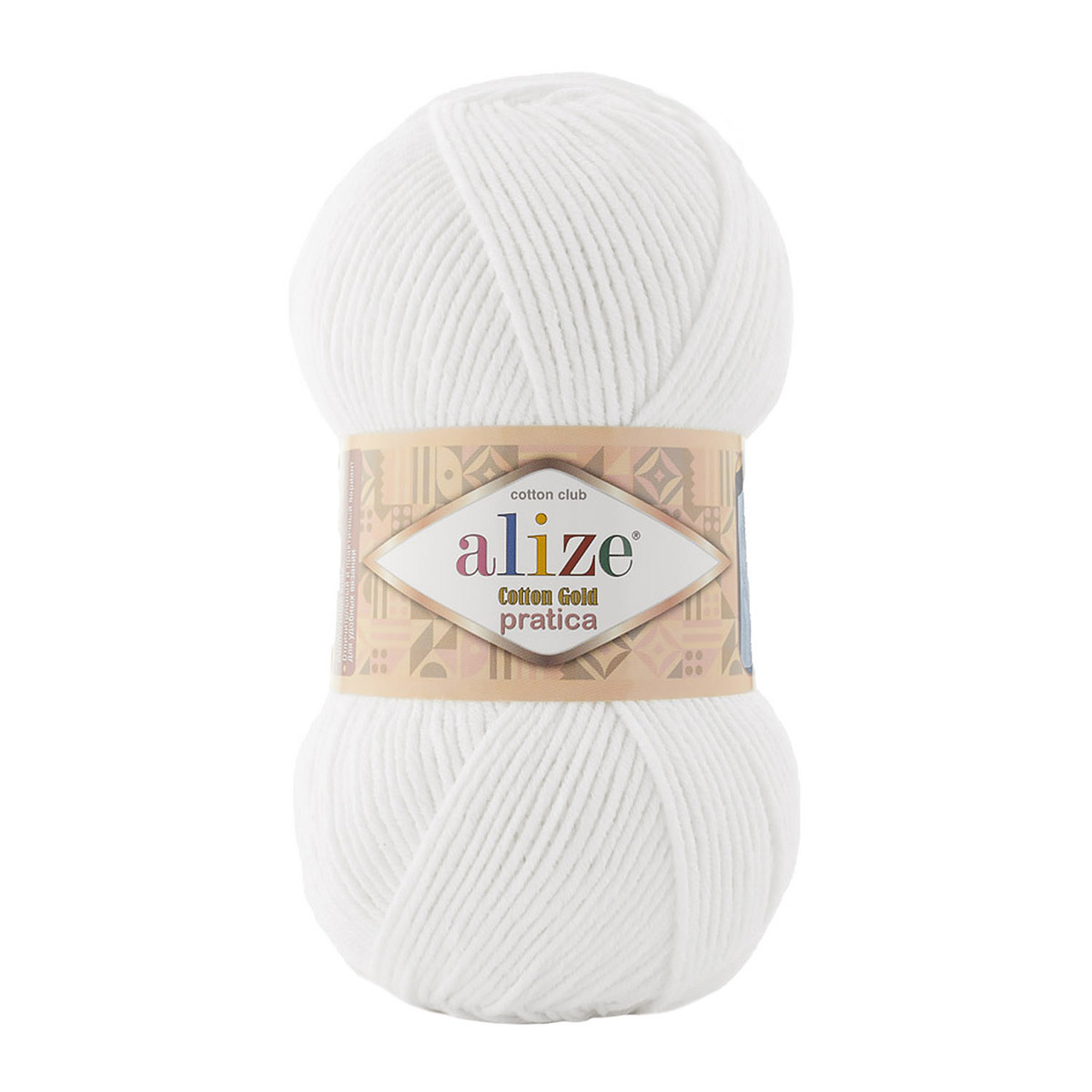 

Пряжа ALIZE Cotton Gold Pratica 100г, 220м (хлопок, акрил) (55 белый), 5 мотков, Cotton Gold Pratica